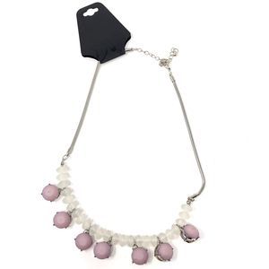 GNW Cluster Necklace Frosted Purple Faceted NEW